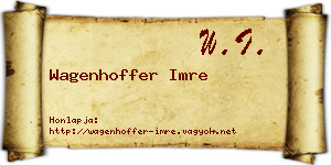 Wagenhoffer Imre névjegykártya